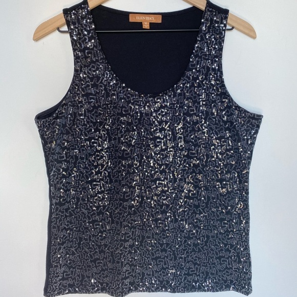 Ellen Tracy sequence Sleeveless Top, Size M - Picture 1 of 7